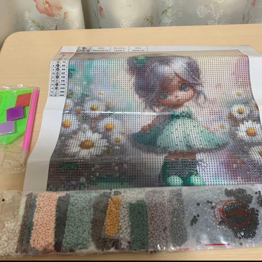 ★専用★ダイヤモンドアート5D グレーヘアマーガレットガール　キットセット