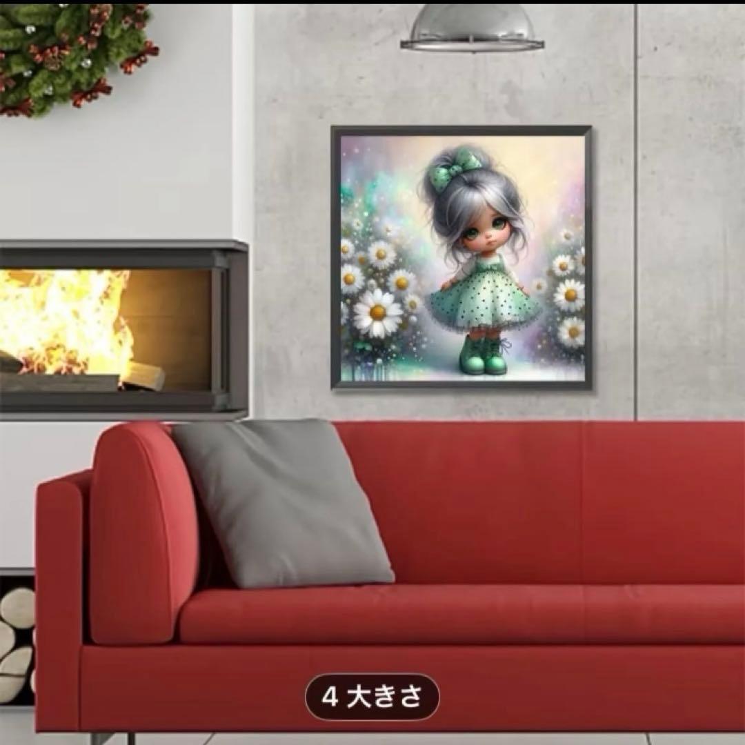 ★専用★ダイヤモンドアート5D グレーヘアマーガレットガール　キットセット
