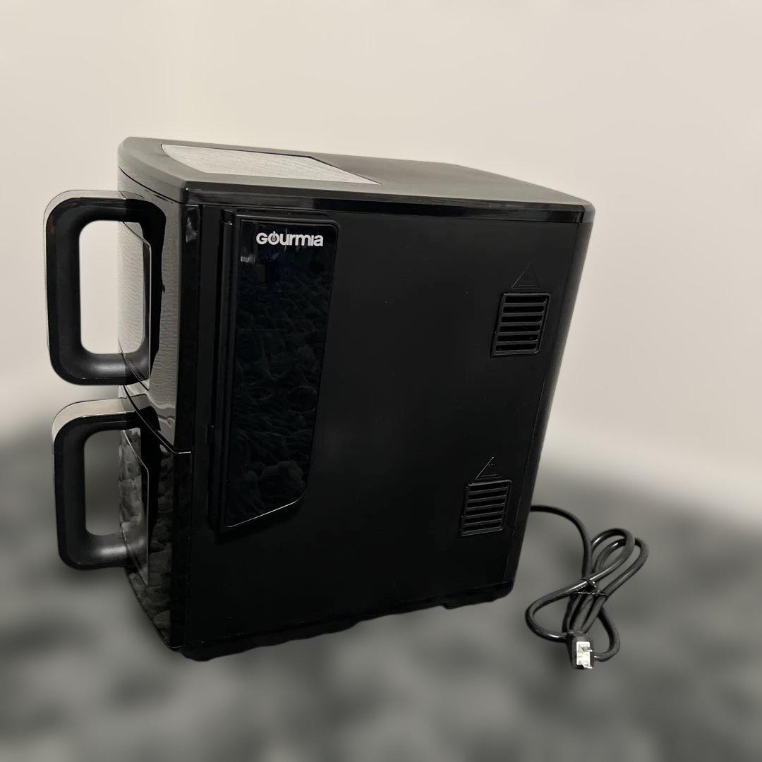 【美品】グルミア GOURMIA デュアルバスケット エアーフライヤー