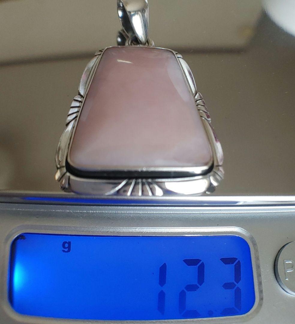 天然石　ピンクオパール　 シルバー925 ペンダントヘッド　新品