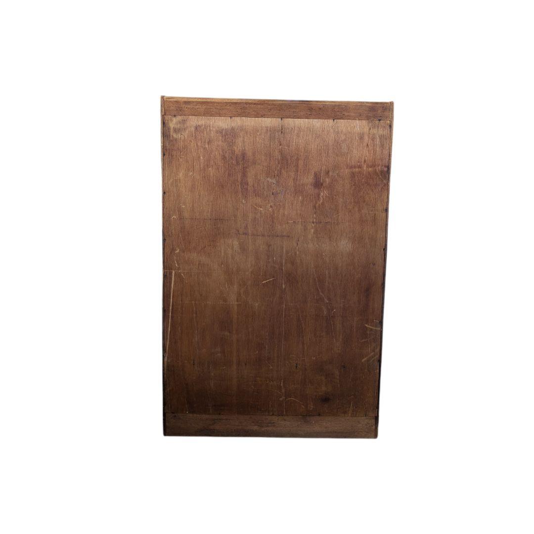 レトロ 木製ガラスキャビネット 本棚 飾り棚 引き出し付