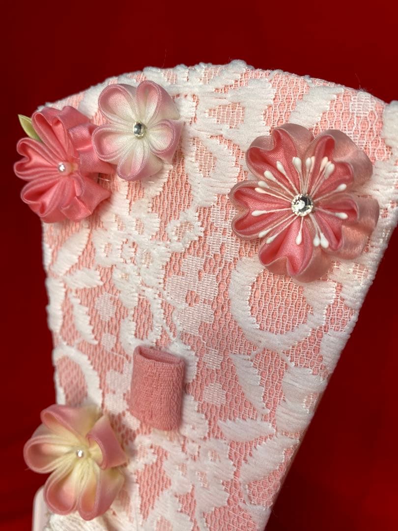 東京久月　つまみ細工羽子板・アクリルケース・間口約１５×奥行約１３×高さ約１８㎝