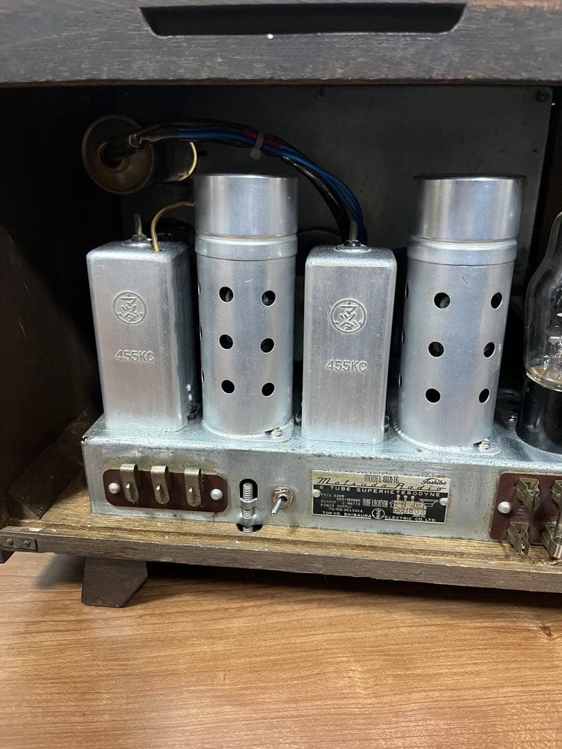 マツダ　東芝　真空管ラジオ　昭和レトロ　実働品　6ua-16