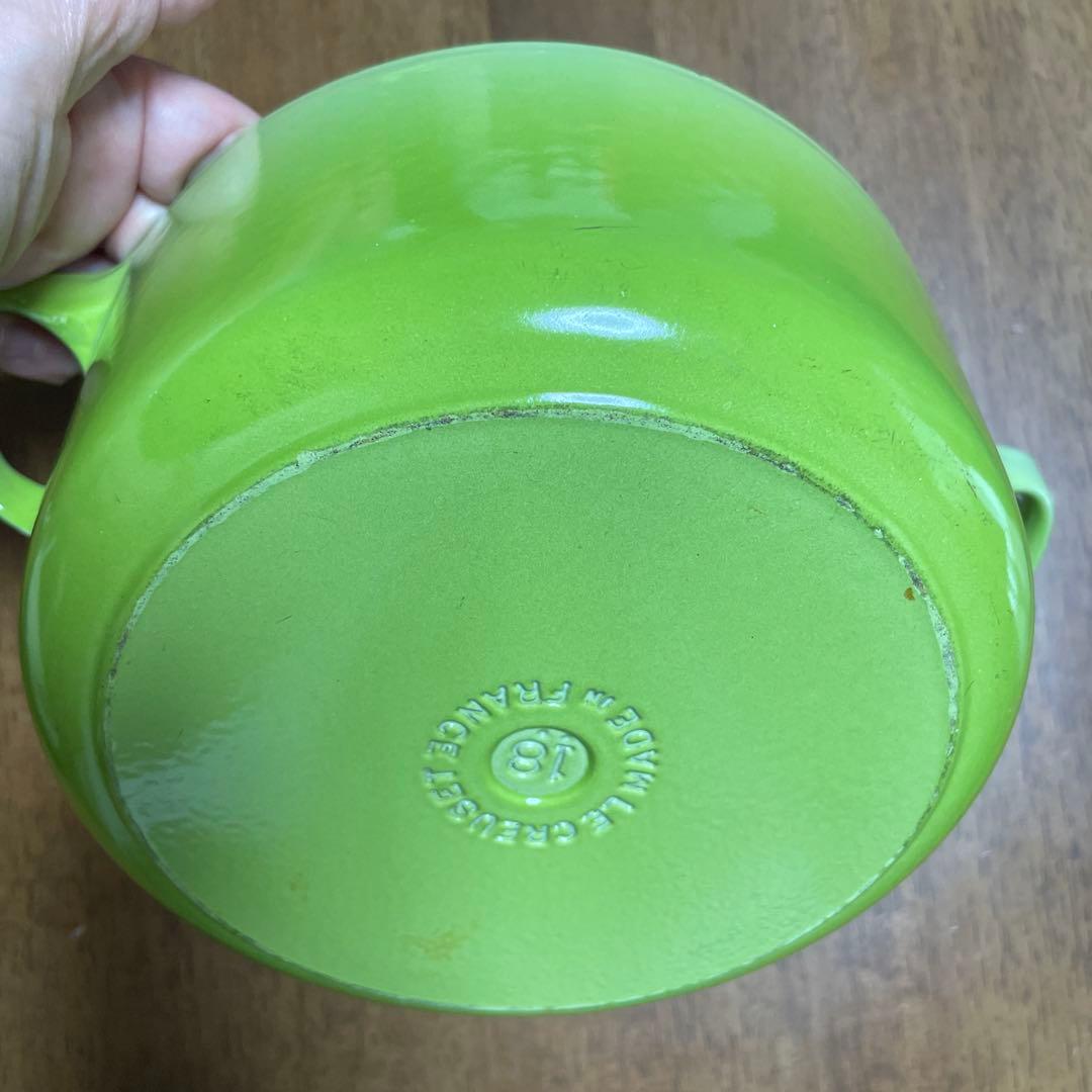LE CREUSET 両手鍋 グリーン 18cm