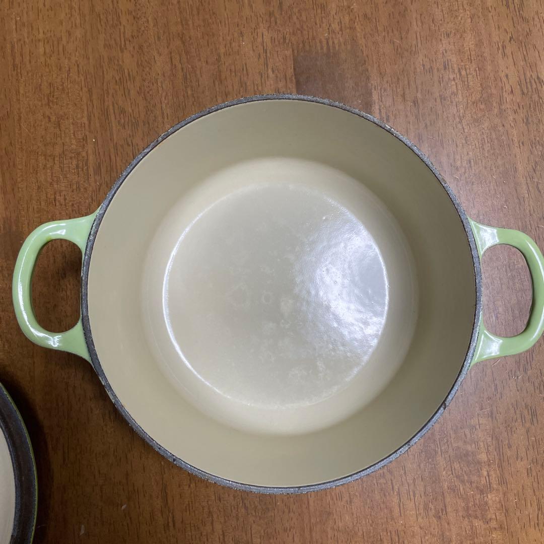 LE CREUSET 両手鍋 グリーン 18cm