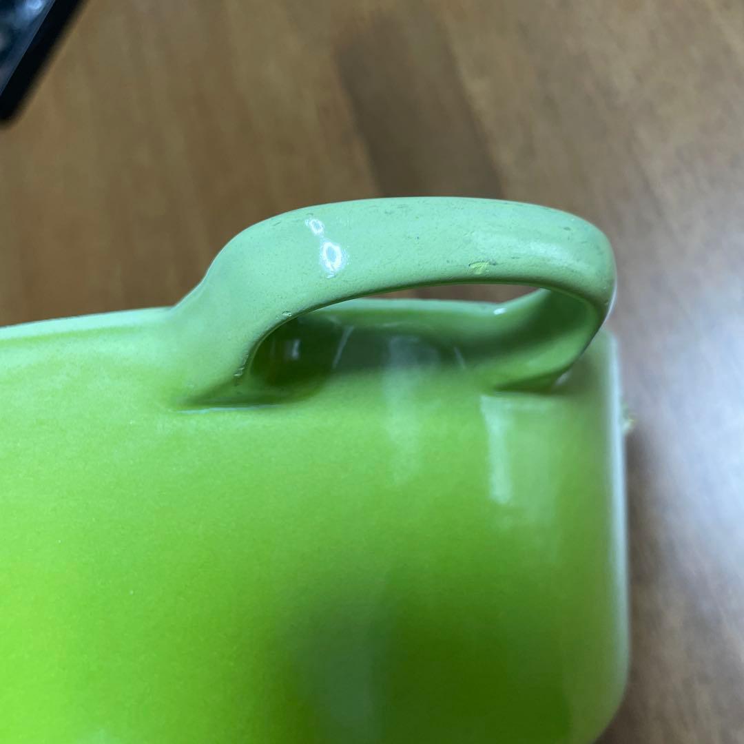 LE CREUSET 両手鍋 グリーン 18cm