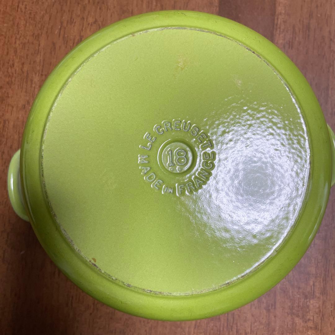 LE CREUSET 両手鍋 グリーン 18cm