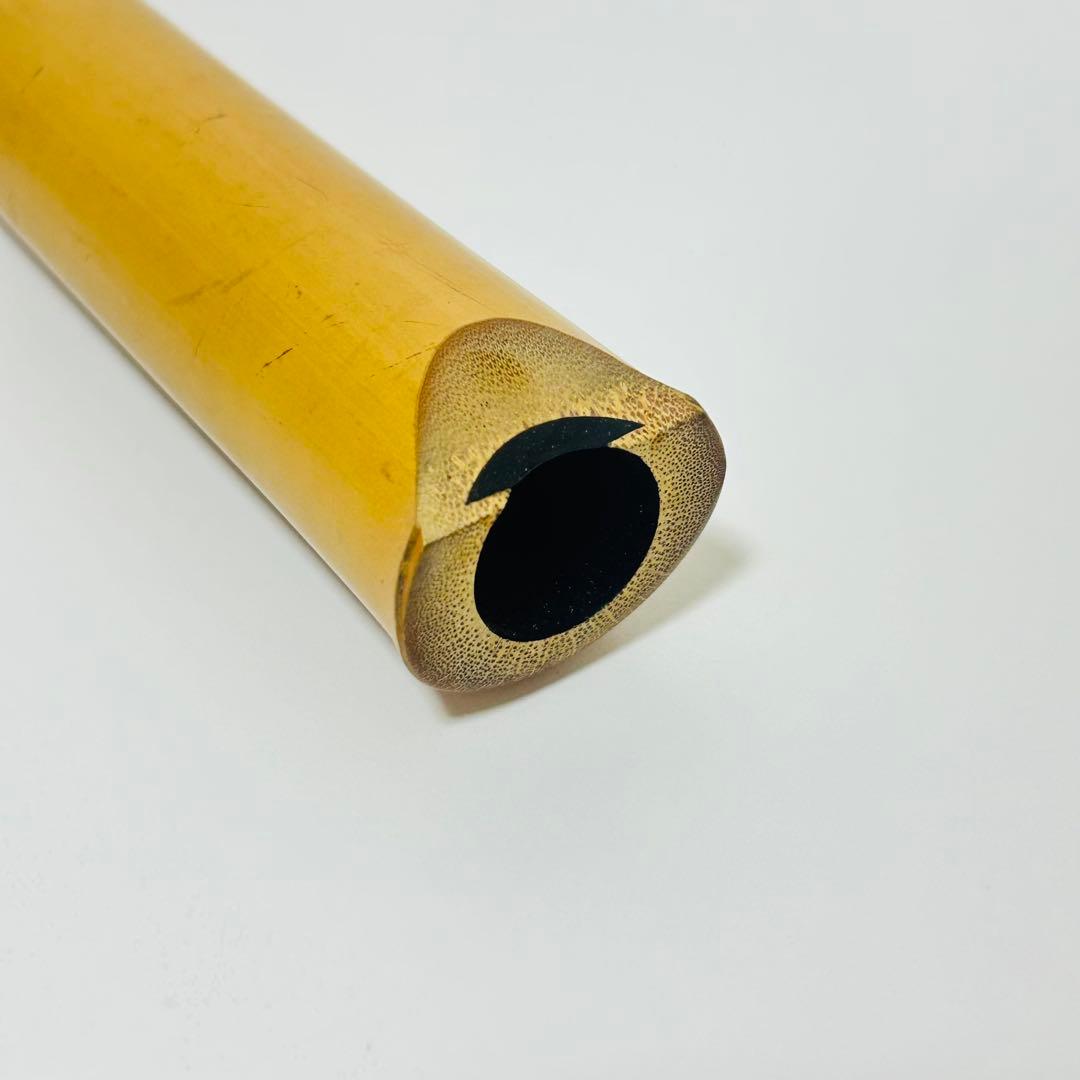 【美品】高級 尺八 銀越作 雅 1尺8寸 54.5cm 根付き 水牛角歌口？