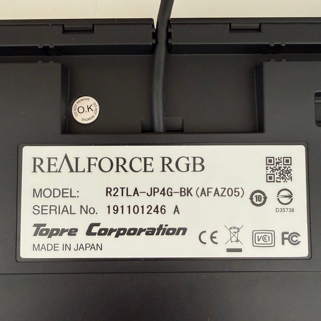 R2TLA-JP4G-BK 東プレ Realforce RGB TKL