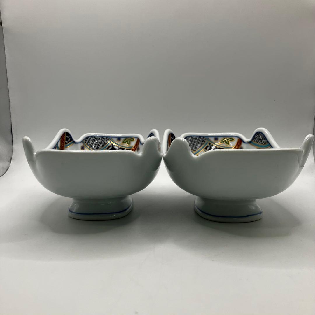 有田焼　地紋春秋　華山窯　小丼　彩華