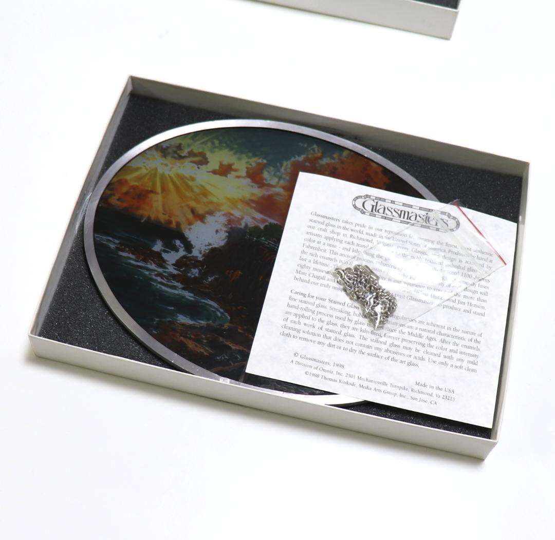 新品箱付き トーマスキンケード ヴィンテージ ステンドグラス 平和の光 灯台風景