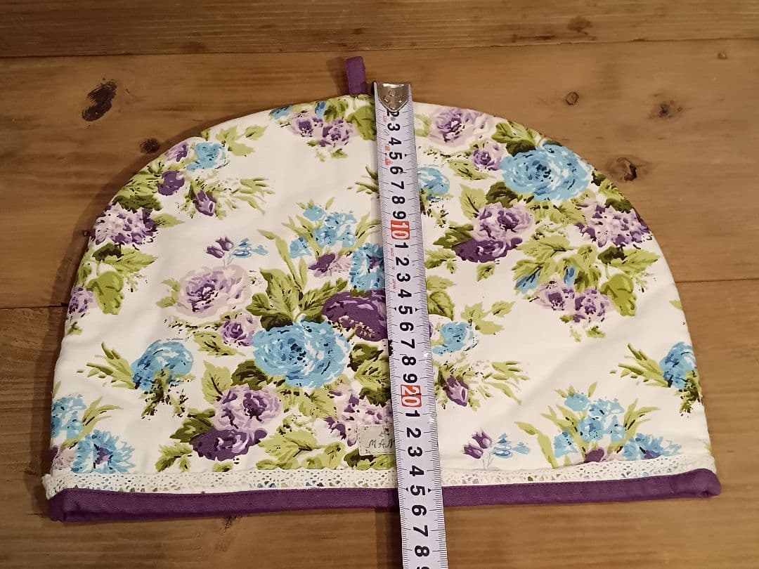 希少　メゾン・ド・マニー　ブルーローズ　エプロン　ポットカバー　セット売り