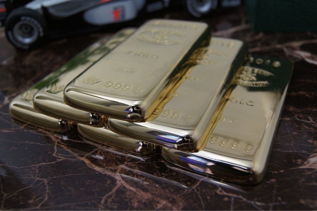 貴金属店☆展示用☆レプリカ延べ板24Kの1kgタイプ/☆新品☆10個