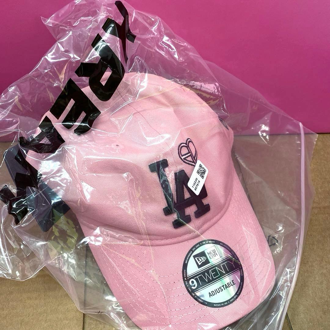 BLACKPINK キャップ LA Dodgers MLB コラボ ピンク