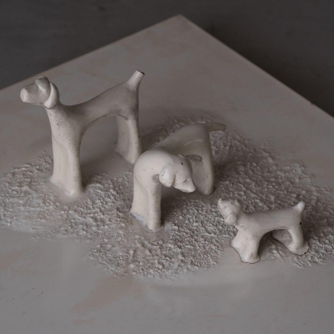 犬の置物　オブジェ アート 芸術 美術 レトロ ヴィンテージ 古道具