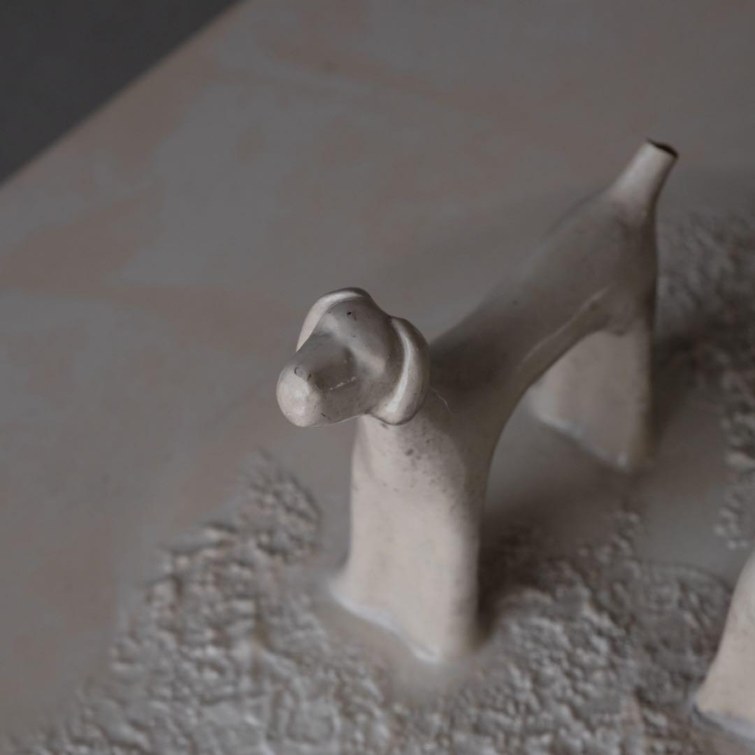 犬の置物　オブジェ アート 芸術 美術 レトロ ヴィンテージ 古道具