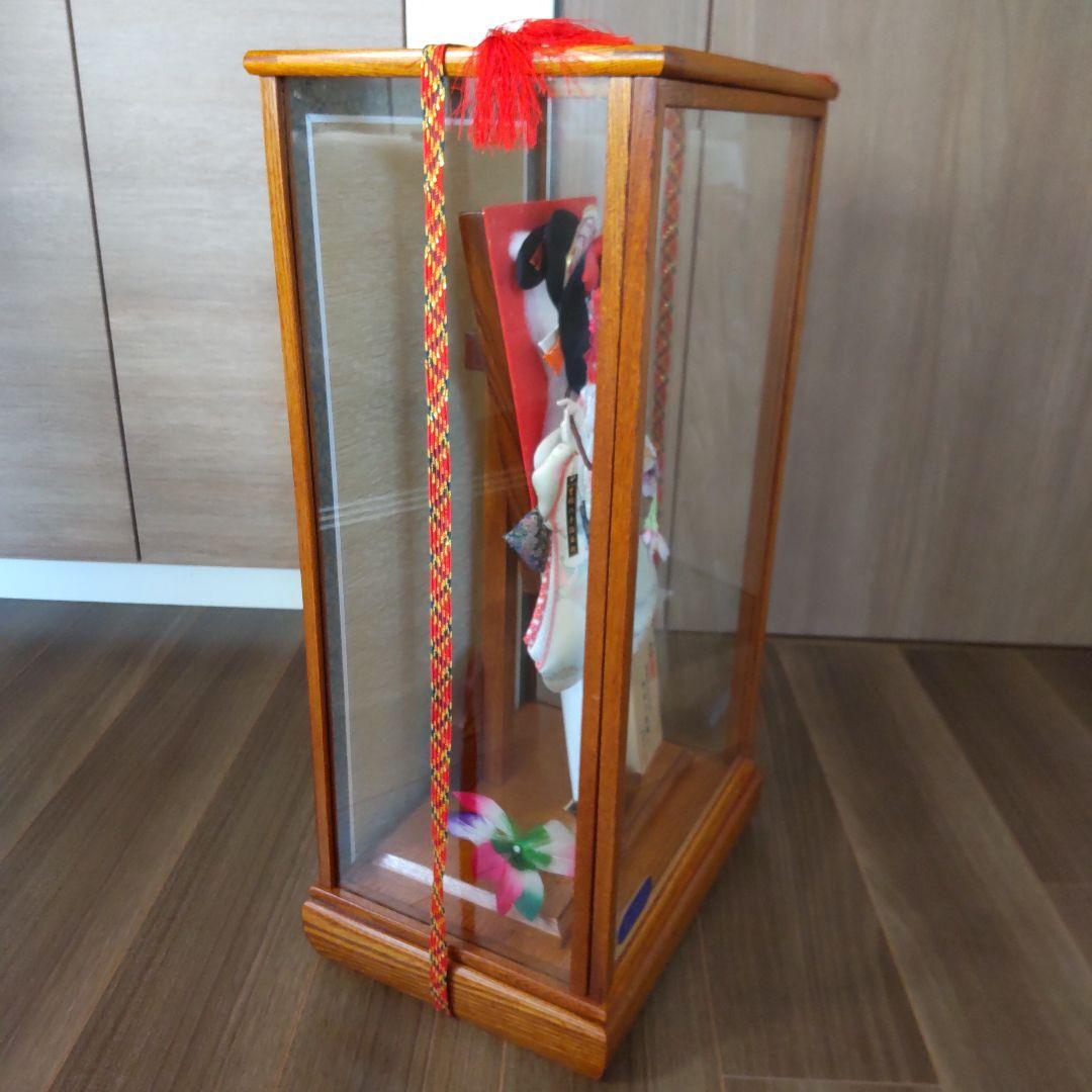 【値下げ】羽子板　ケース、台、立札付き　緋扇流古今押絵　摩耶作