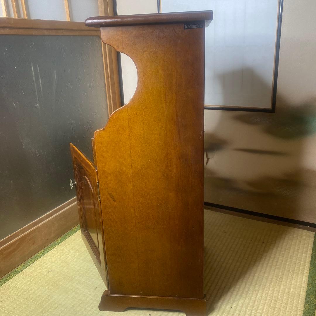 木製　karimoku 電話台　オールドカリモク　アンティーク