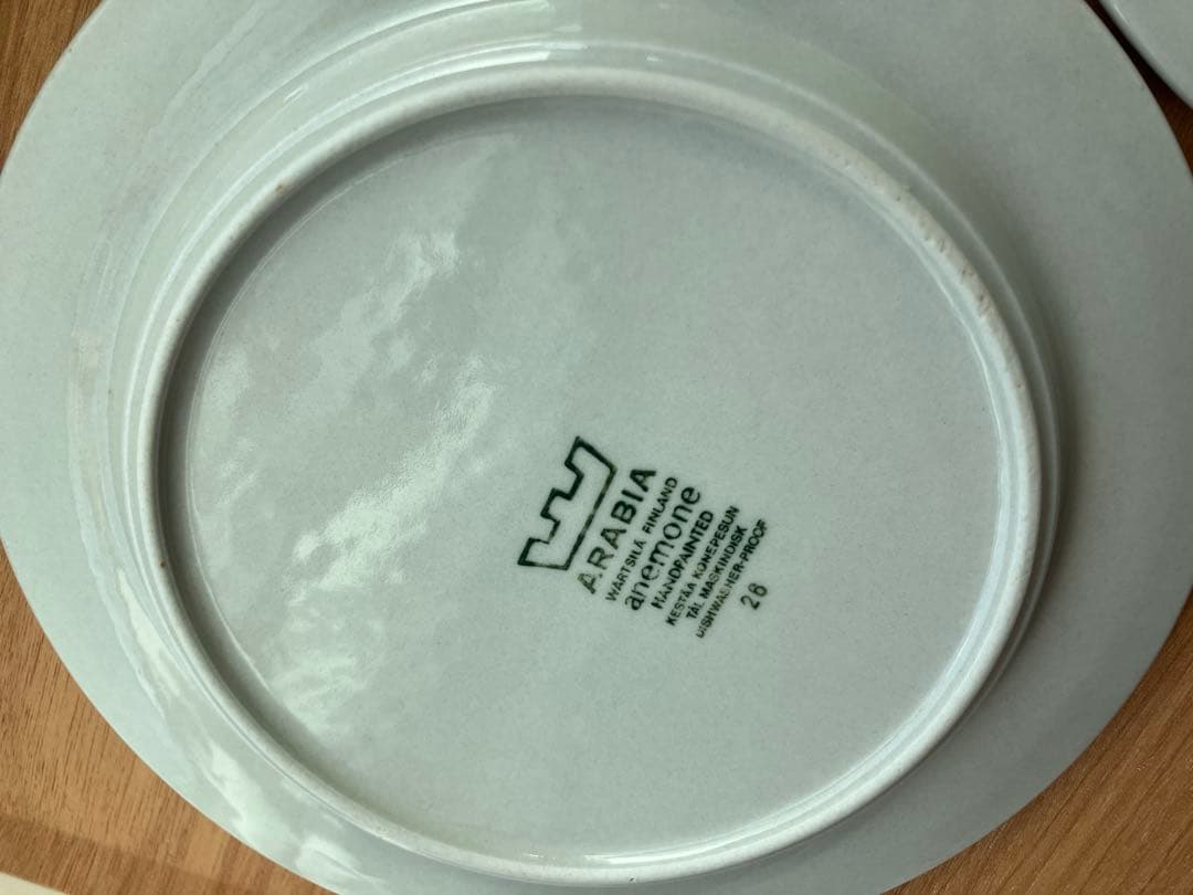 アラビア　アネモネ　プレート　20cm 2枚