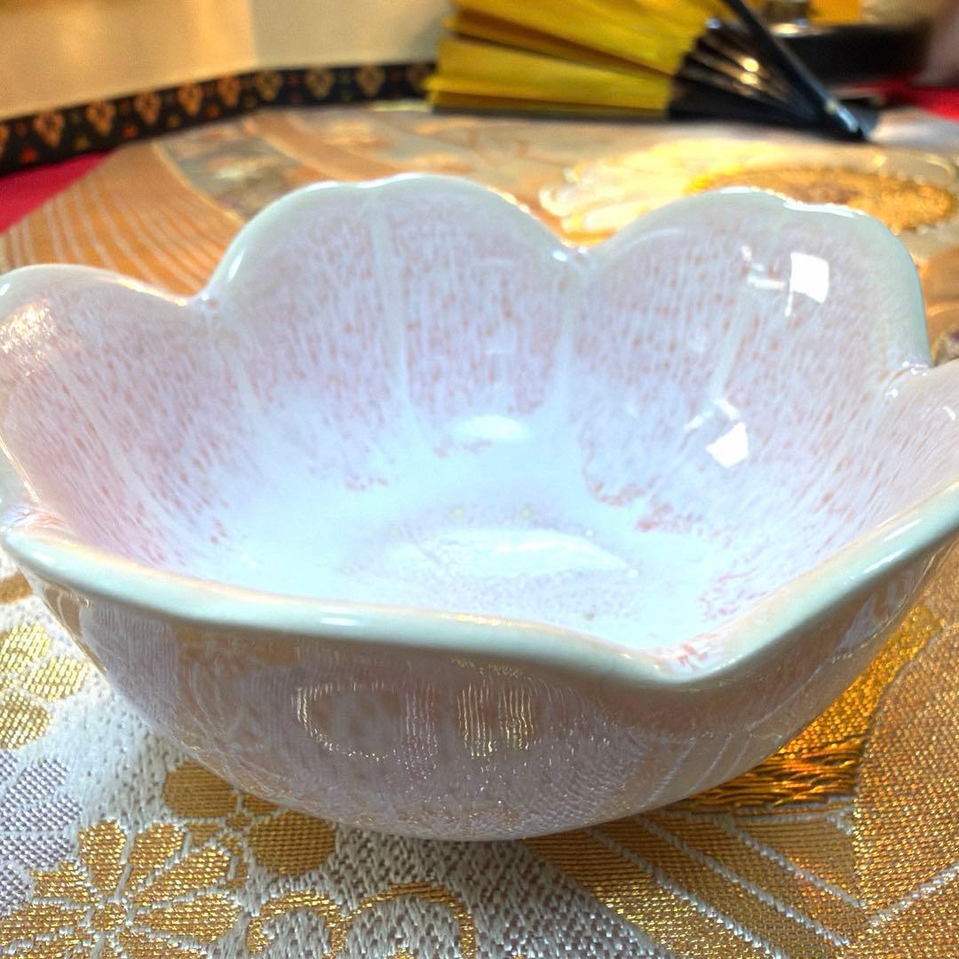 美品　ペア蓋付き小丼　庫山窯赤絵小皿　クリスタル小鉢　 No.5-23