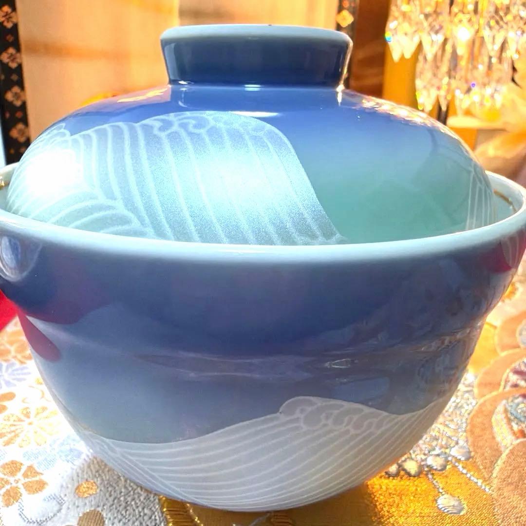 美品　ペア蓋付き小丼　庫山窯赤絵小皿　クリスタル小鉢　 No.5-23