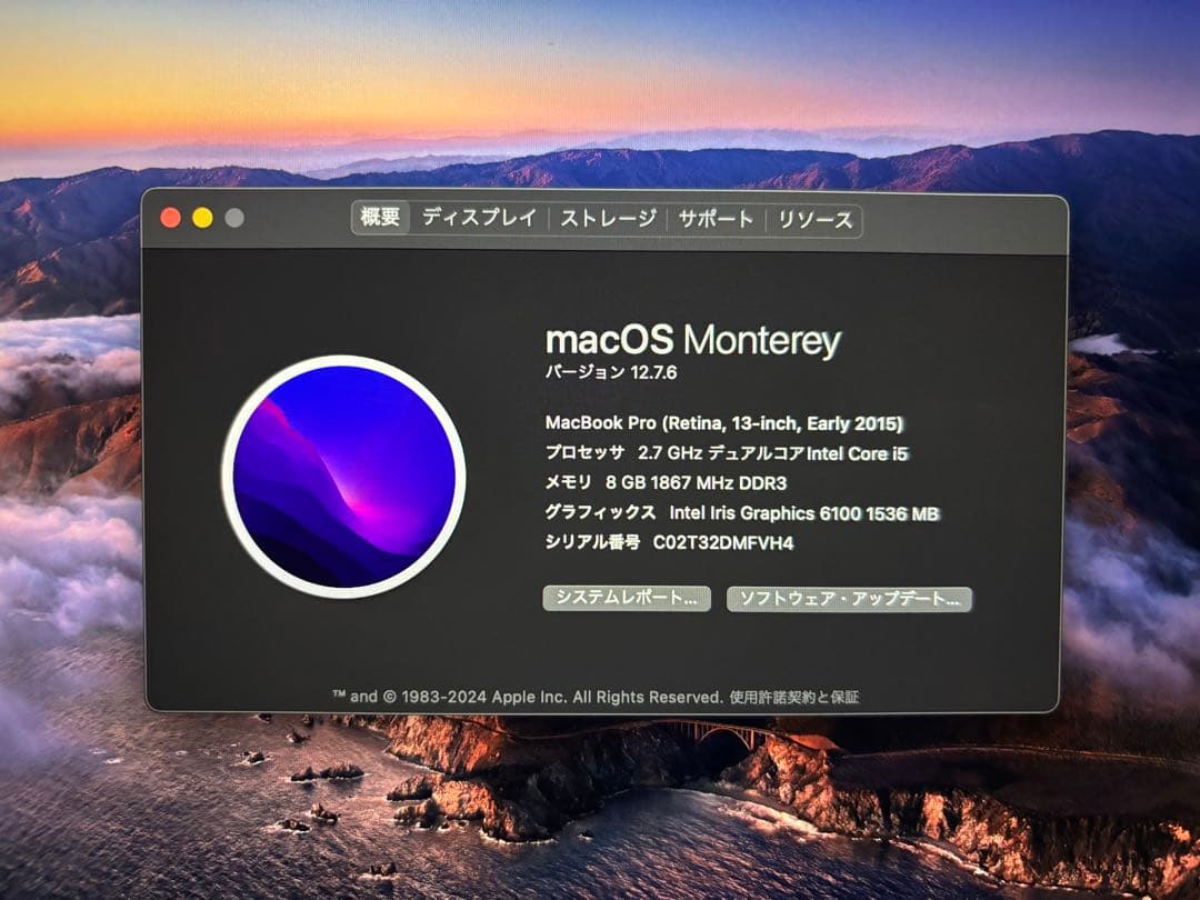 MacBook Pro 13インチ (Early 2015)