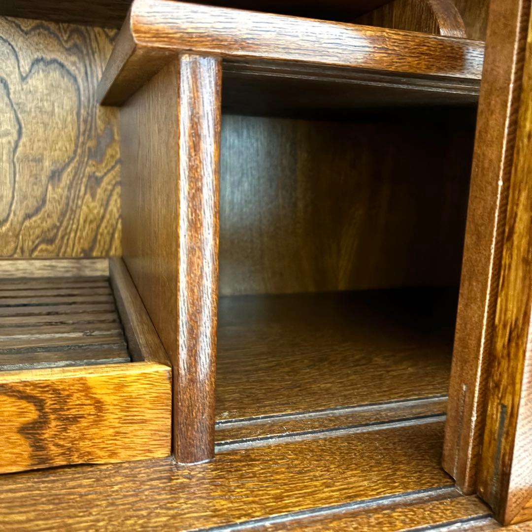 【希少】欅無垢 水屋箪笥 食器棚 和箪笥 古家具 古民家 昭和レトロ 店舗什器