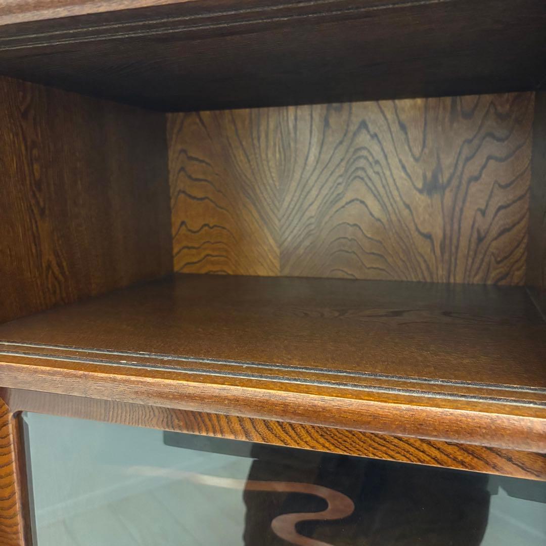 【希少】欅無垢 水屋箪笥 食器棚 和箪笥 古家具 古民家 昭和レトロ 店舗什器