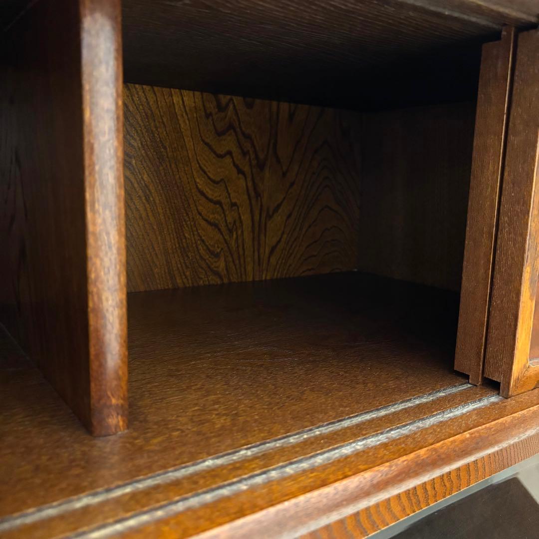 【希少】欅無垢 水屋箪笥 食器棚 和箪笥 古家具 古民家 昭和レトロ 店舗什器