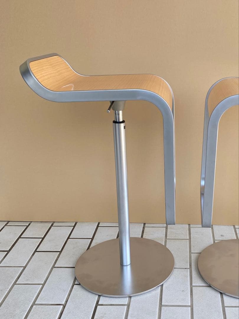 ラパルマ　LEM 昇降式 ハイスツール カウンターチェア　2脚セット