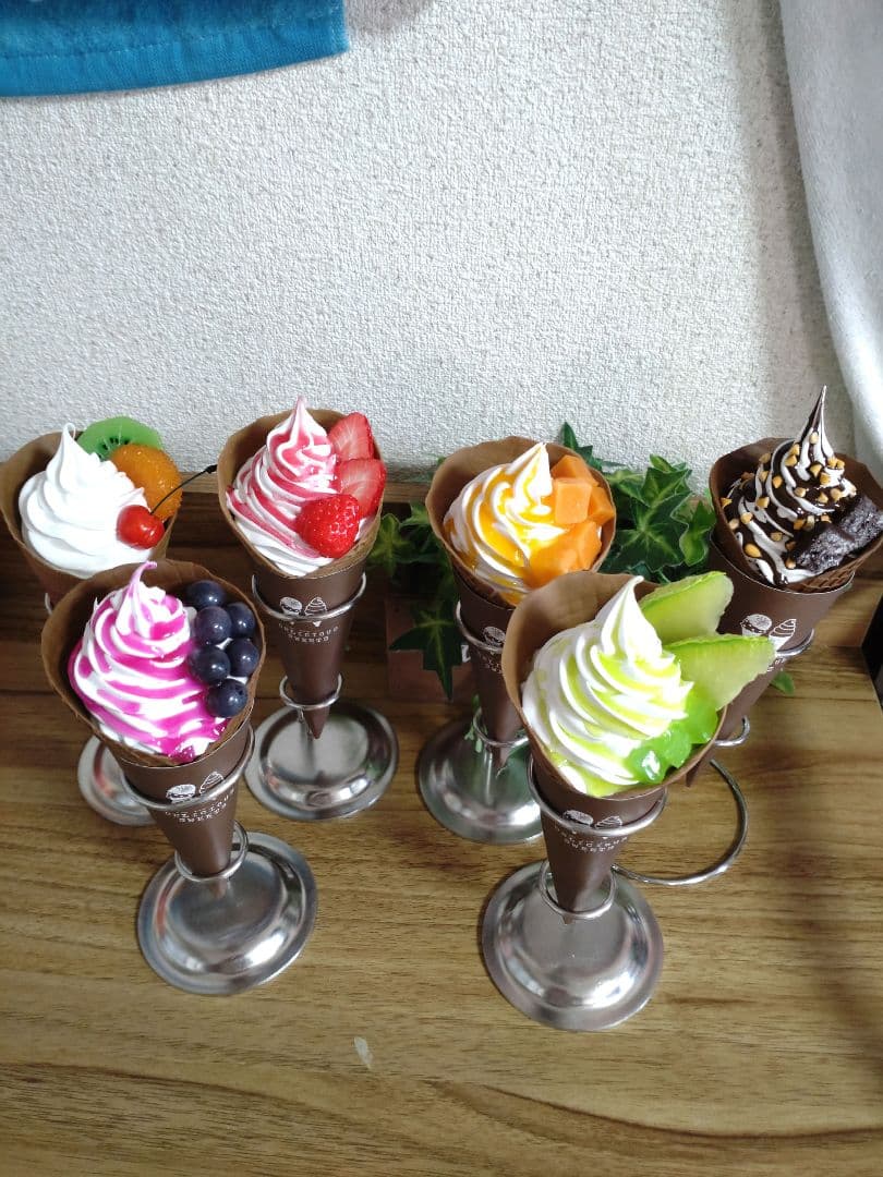 ソフトクリームワッフルコーン フェイクスイーツ 食品サンプル お店屋さん