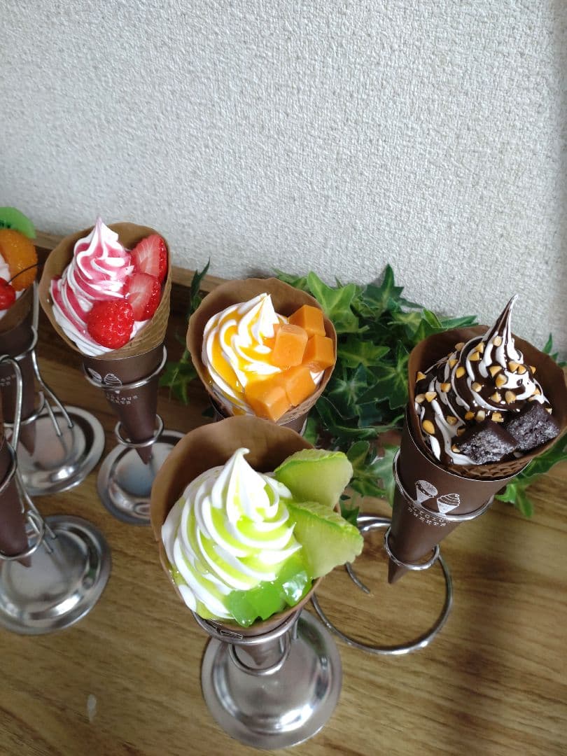 ソフトクリームワッフルコーン フェイクスイーツ 食品サンプル お店屋さん