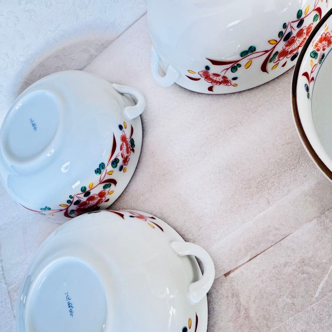 極美品 たち吉 限定 花数寄 色花文 シチューボウル＆プレート 5客セット