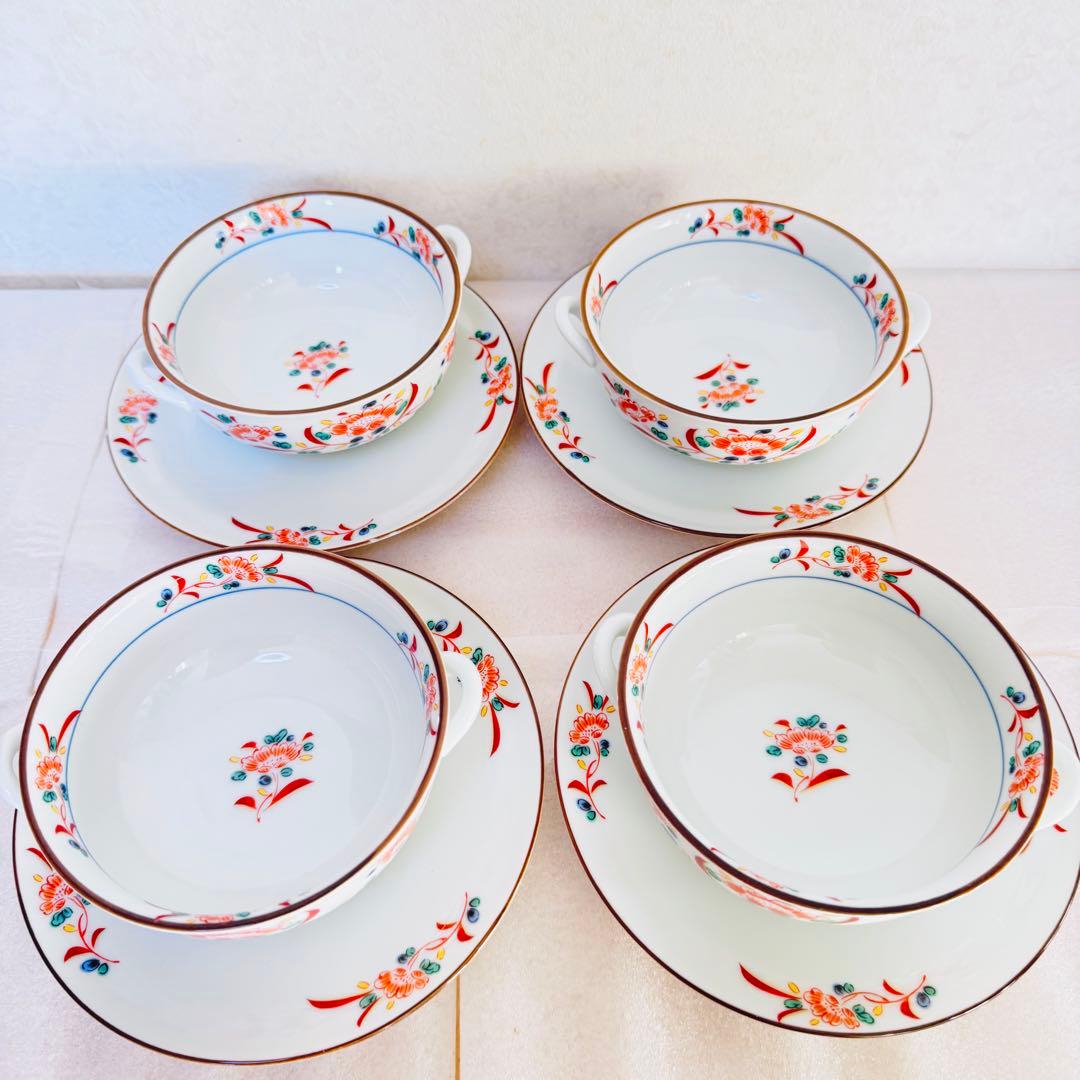 極美品 たち吉 限定 花数寄 色花文 シチューボウル＆プレート 5客セット