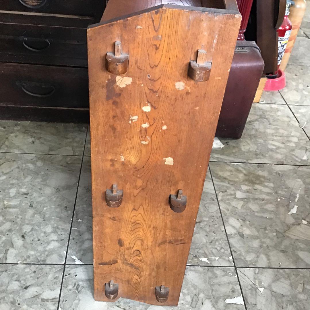 昭和レトロ　無垢材　本棚　3段ブックラック