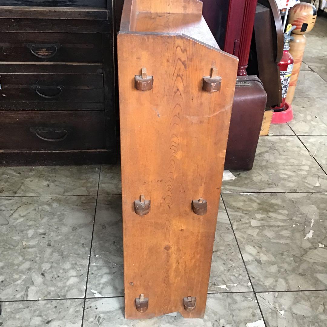 昭和レトロ　無垢材　本棚　3段ブックラック