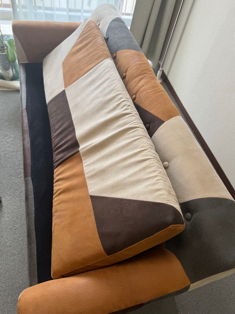 【ホイミ】パッチワークデザイン ソファ