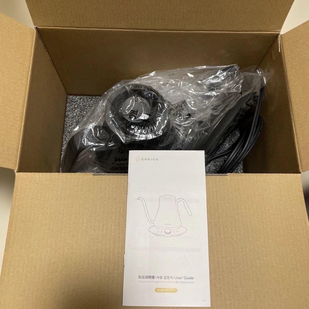 EPEIOS ブラック 電気ケトル 温度調整機能