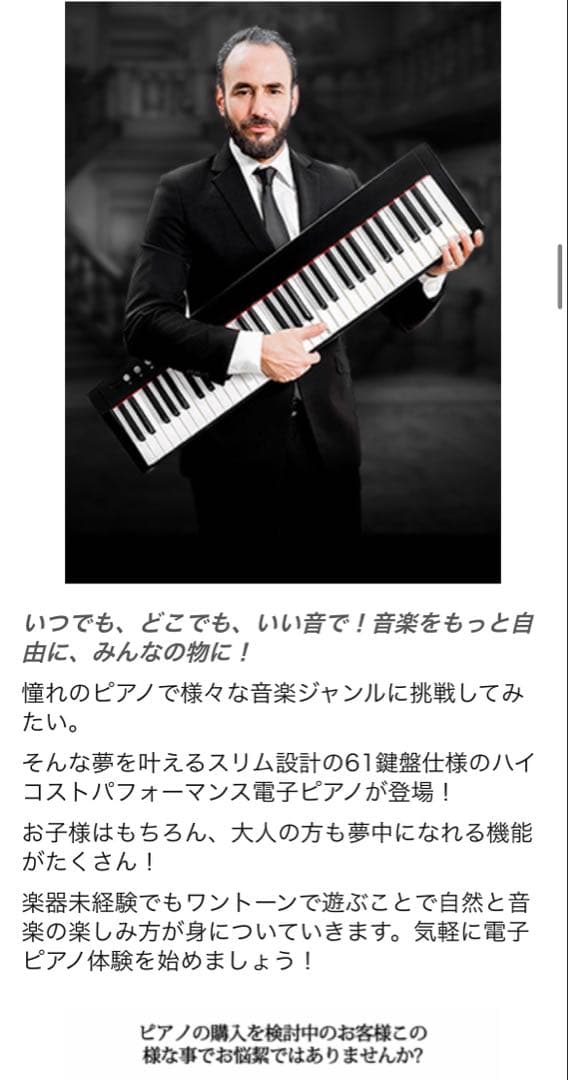 TERENCE 61鍵盤電子キーボード