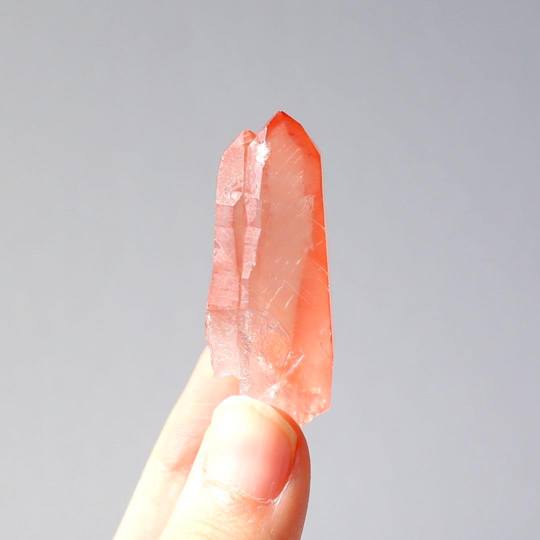 タントリックツイン ディープピンクレムリアンシード 天然石 水晶 鉱物 一点物