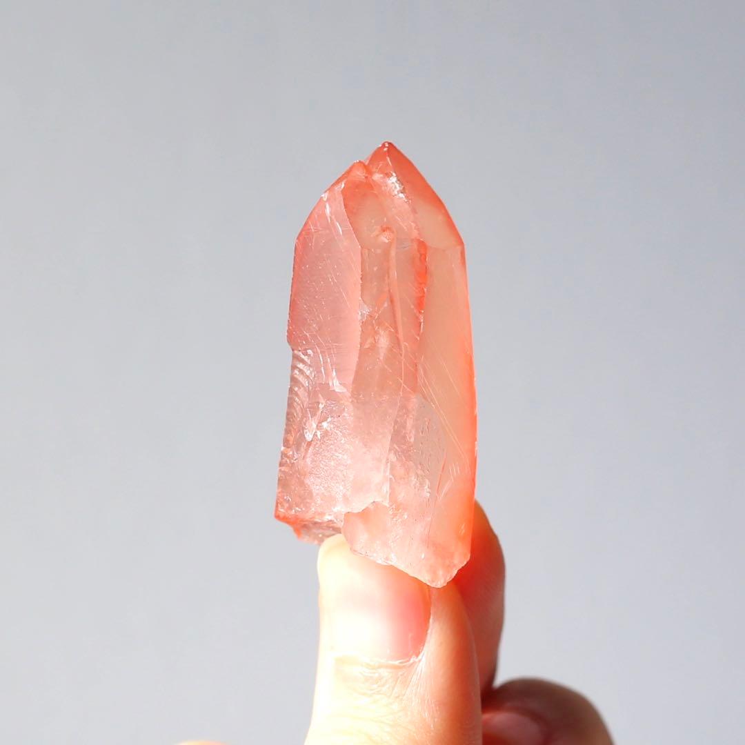 タントリックツイン ディープピンクレムリアンシード 天然石 水晶 鉱物 一点物