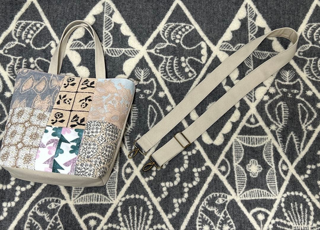 【さと75】ハンドメイド・ミナペルホネン・トートとストラップ