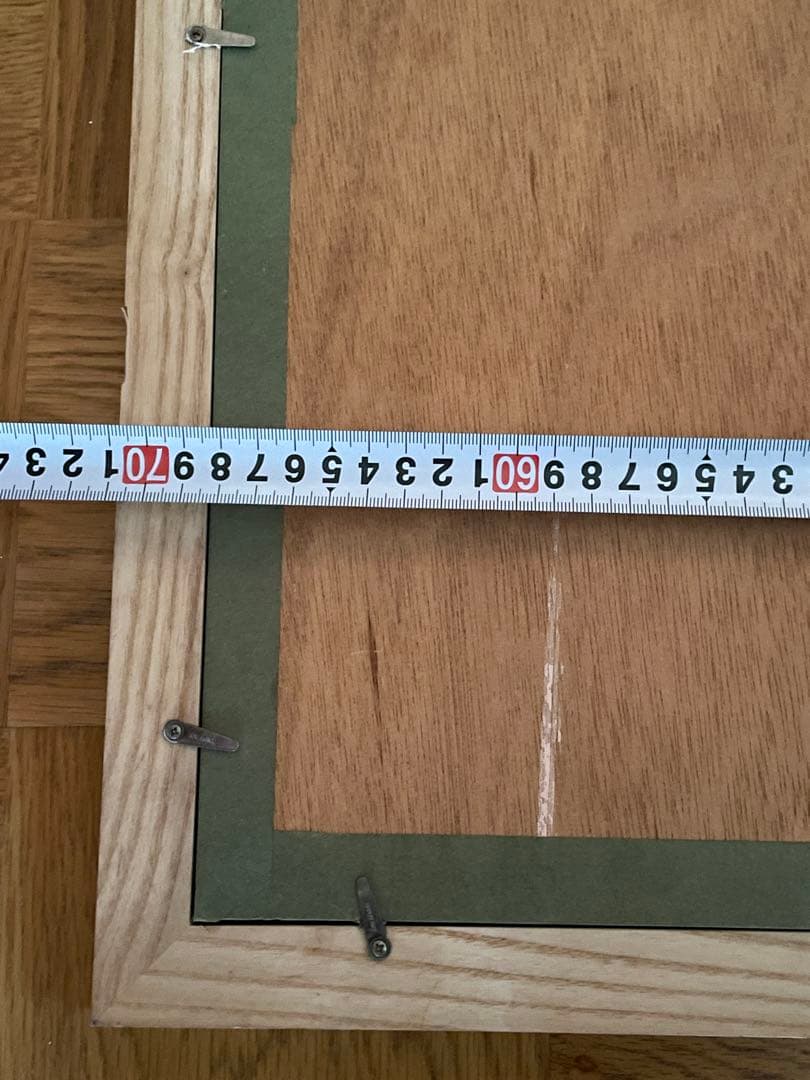 ハンドメイドパッチワークキルトタペストリー 田舎の家と木々フレーム付き