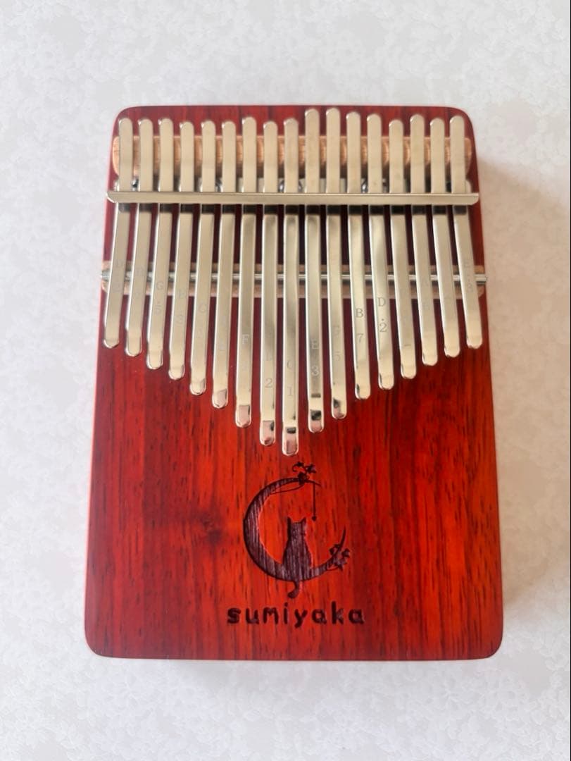 スミヤカ　カリンバ17key 赤月猫