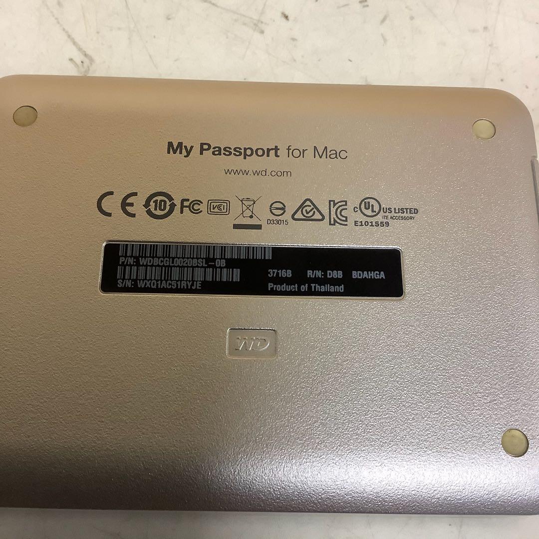 WD MyPassport 2TB Mac用外付HDD（わ-44)