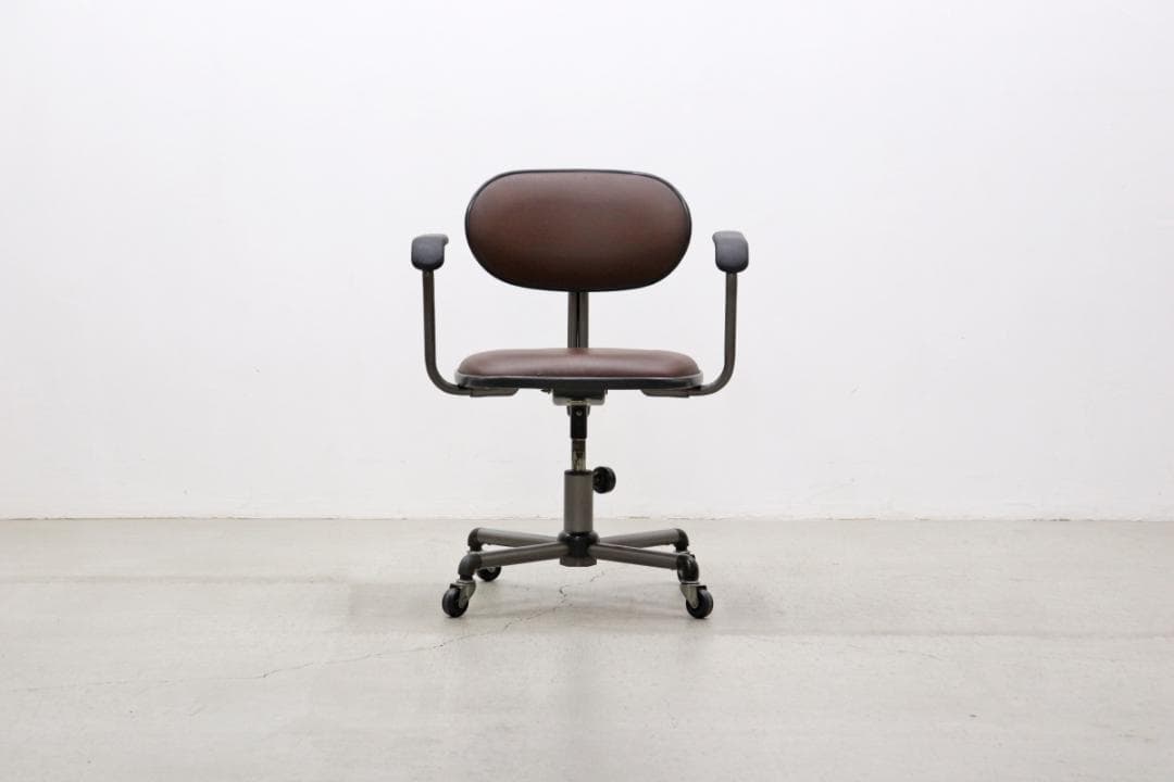 ヴィンテージ アーム付き キャスターチェア オフィス 事務椅子 レトロ