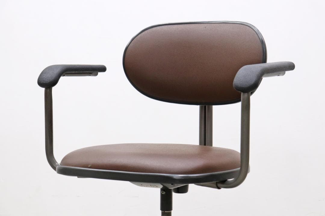 ヴィンテージ アーム付き キャスターチェア オフィス 事務椅子 レトロ