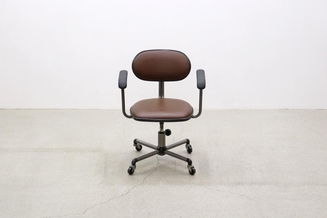 ヴィンテージ アーム付き キャスターチェア オフィス 事務椅子 レトロ