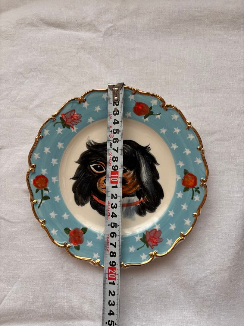 ナタリーレテ　犬のイラスト皿 約19.5cm