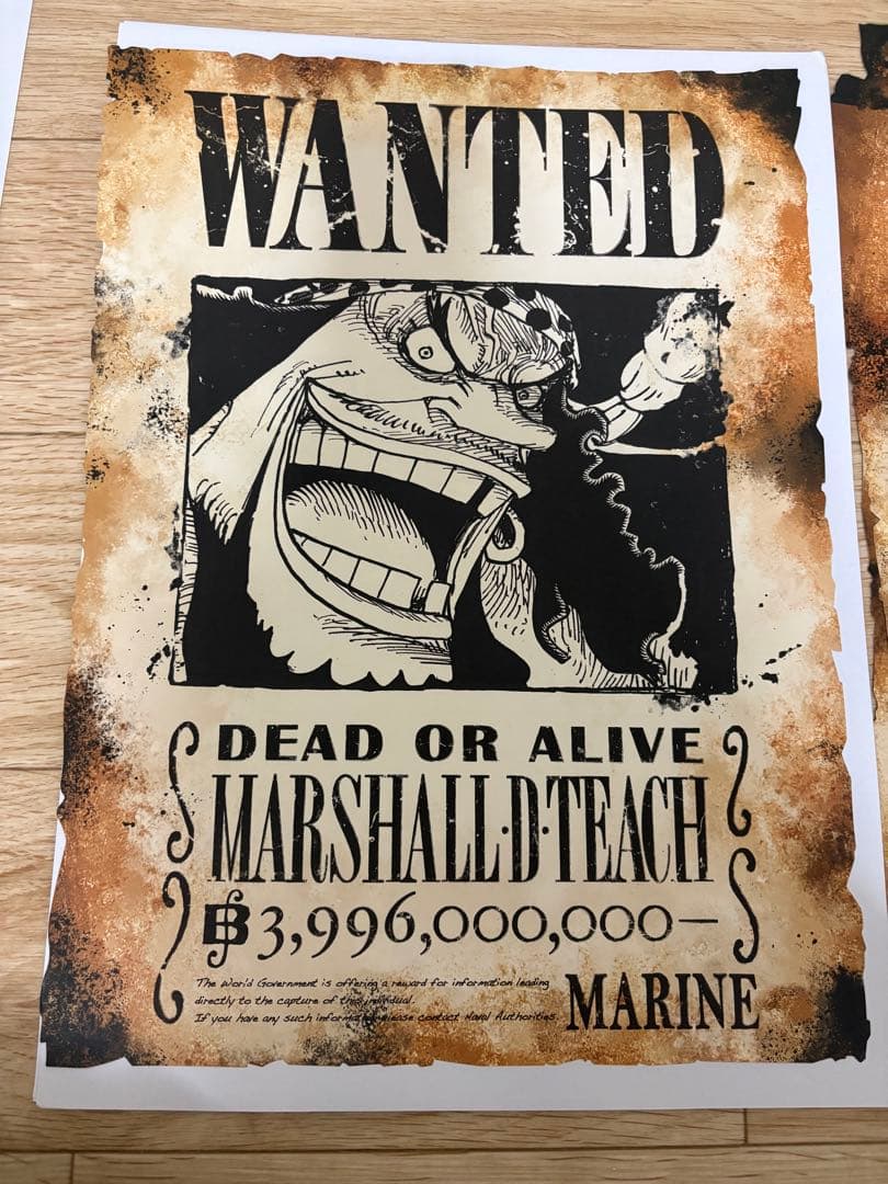 30億ルフィ X(Twitter)キャンペーン 新四皇手配書ポスター セット